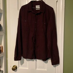 Goodfellow & Co Maroon Textured Button-Up Shirt